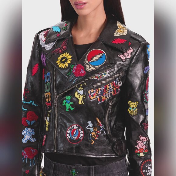 A+O X GRATEFUL DEAD CODY VEGAN MOTO JACKET - Picture 3 of 8